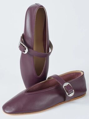 La Monde Beryl Stella Slipper in Plum Leather size 42 US 11